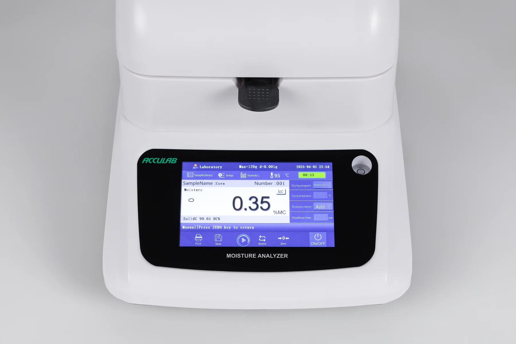 Дисплей анализатора влажности Acculab FS-120A