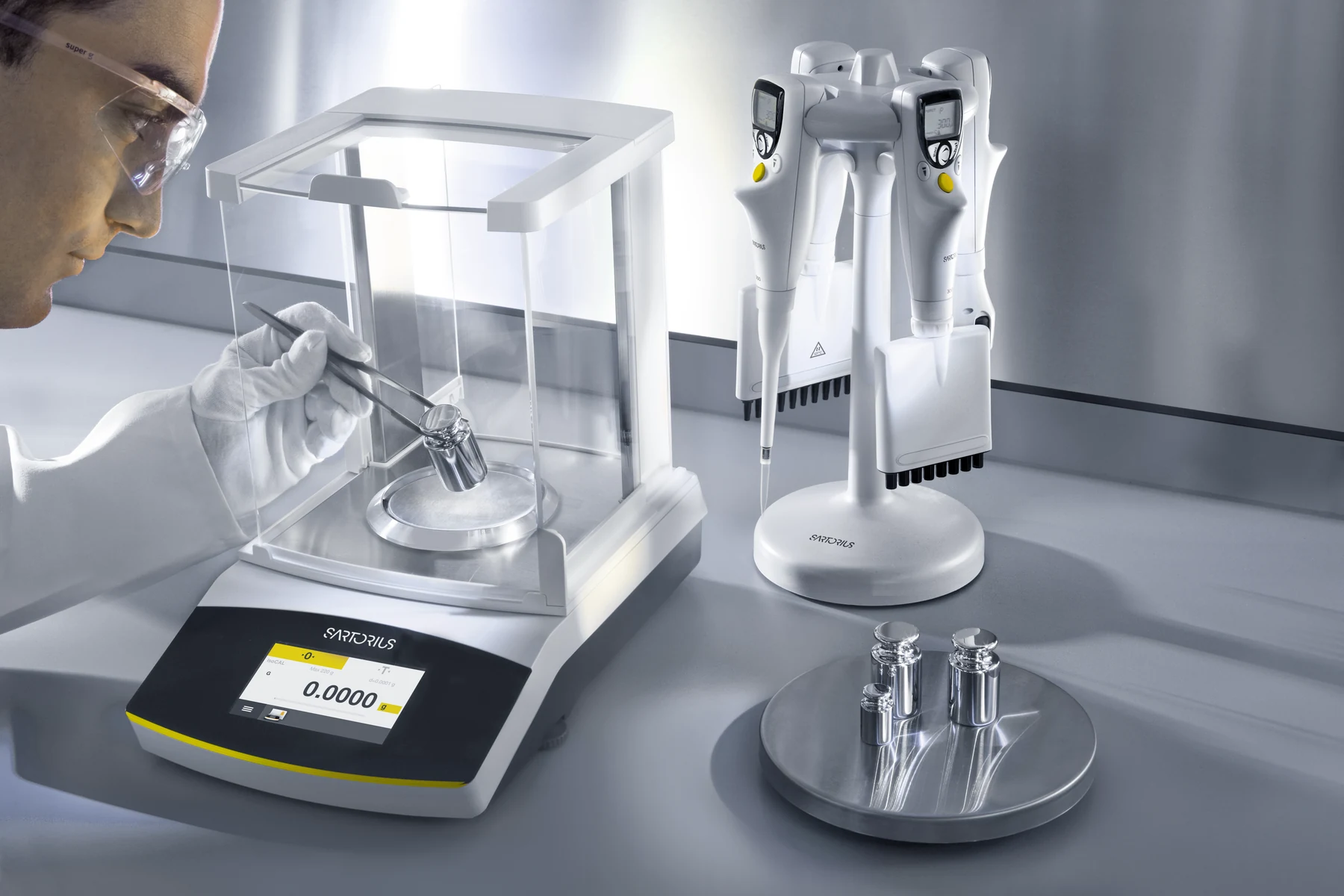 Калибровка дозаторов на полумикровесах Sartorius